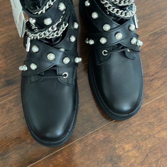 Zara leather combat boots - Picture 4 of 6